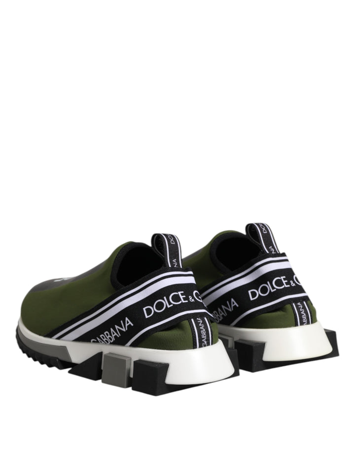 Dolce &amp; Gabbana Green Logo Low Top Sorrento Men Sneakers Shoes