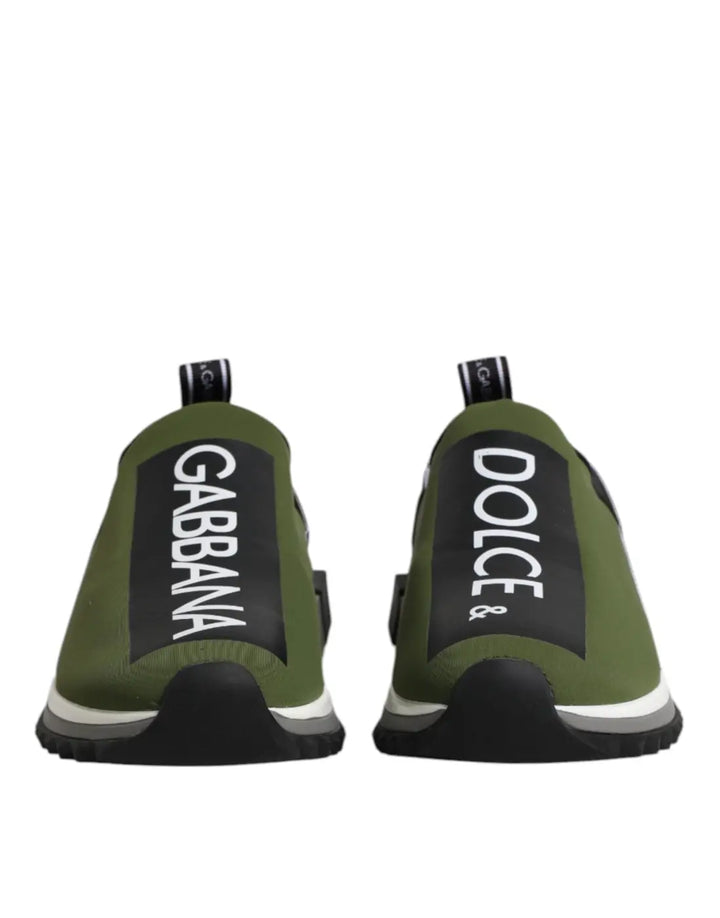 Dolce &amp; Gabbana Green Logo Low Top Sorrento Men Sneakers Shoes
