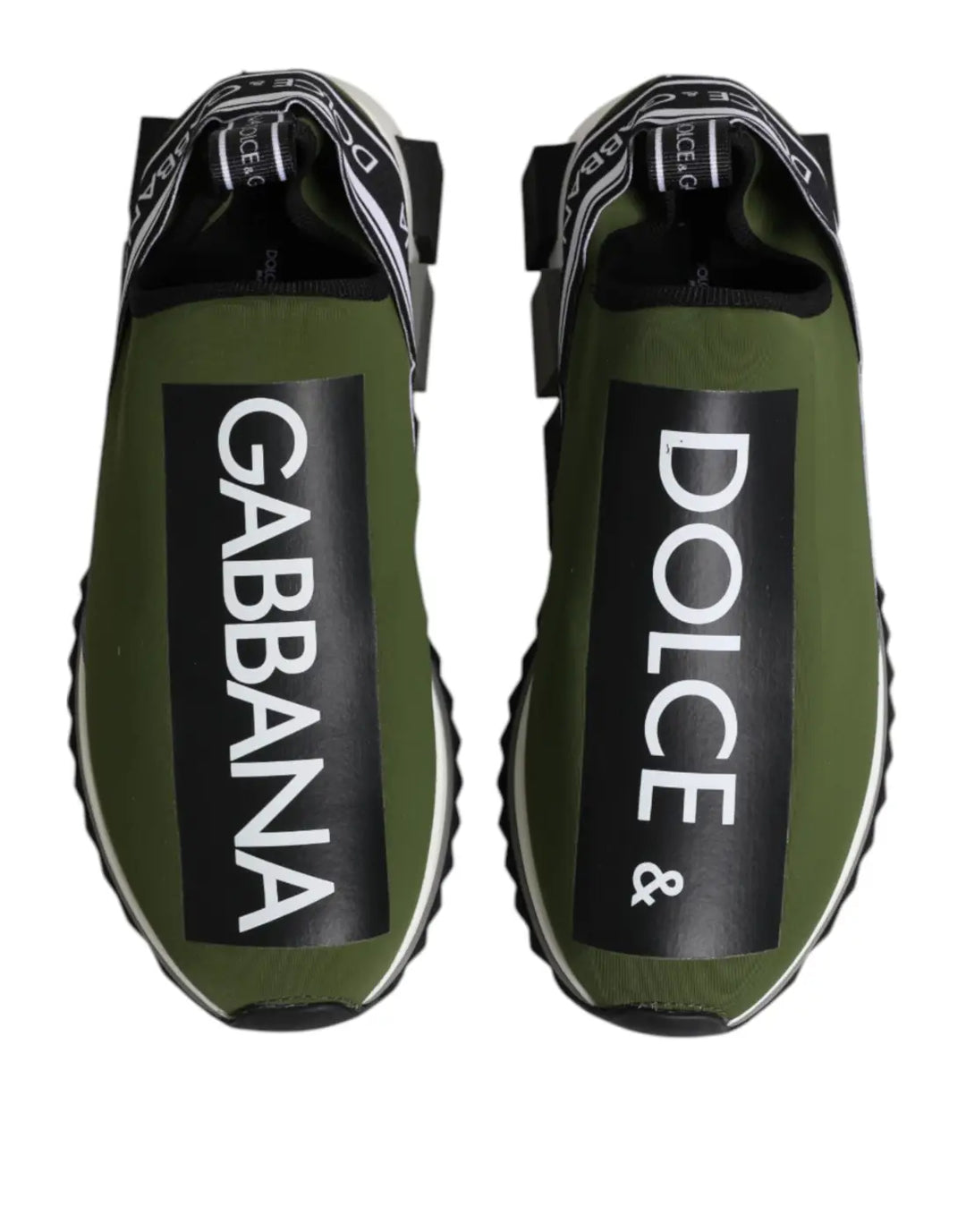 Dolce &amp; Gabbana Green Logo Low Top Sorrento Men Sneakers Shoes