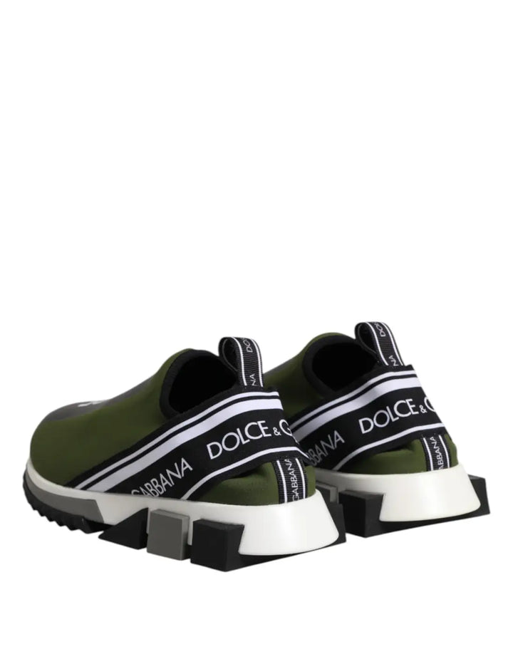 Dolce &amp; Gabbana Green Logo Low Top Sorrento Men Sneakers Shoes