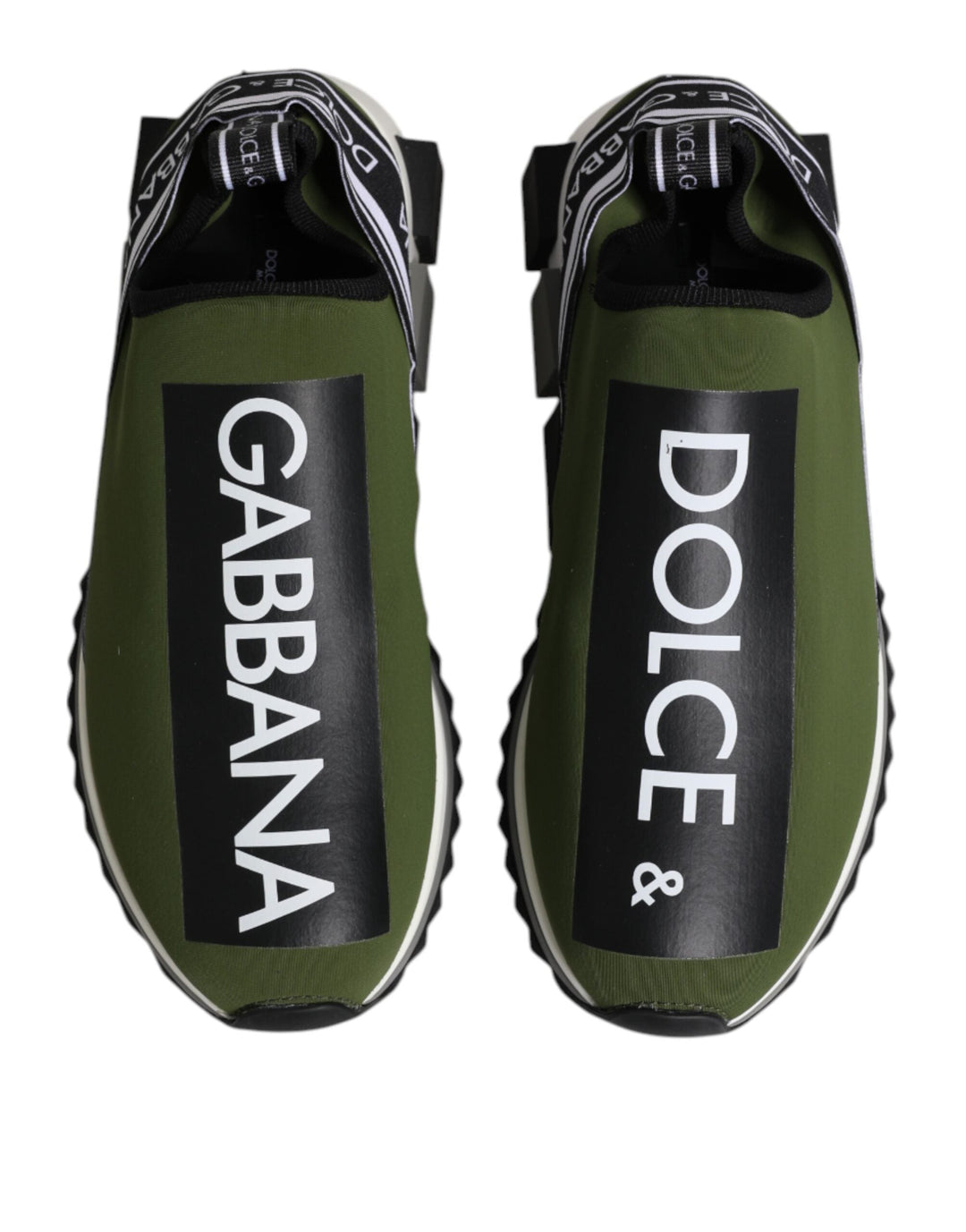 Dolce &amp; Gabbana Green Logo Low Top Sorrento Men Sneakers Shoes