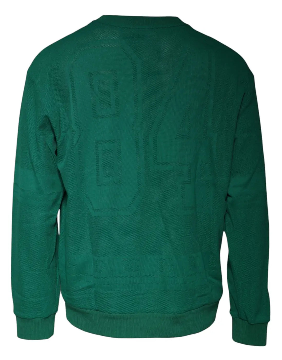 Dolce &amp; Gabbana Green Logo Nylon Crew Neck Pullover Sweater