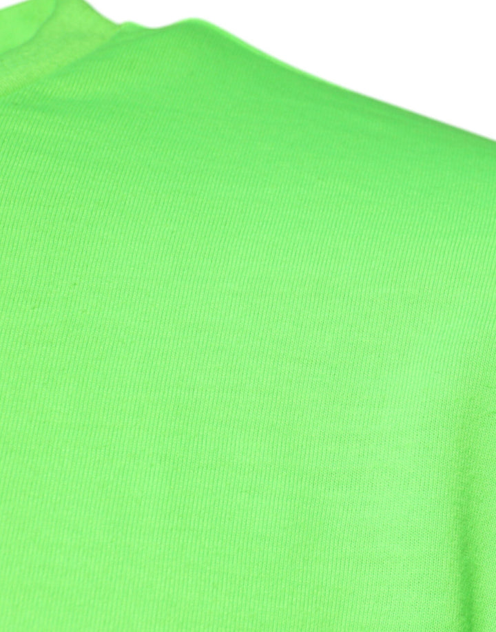 Dolce &amp; Gabbana Green Logo Polyester Crew Neck T-shirt