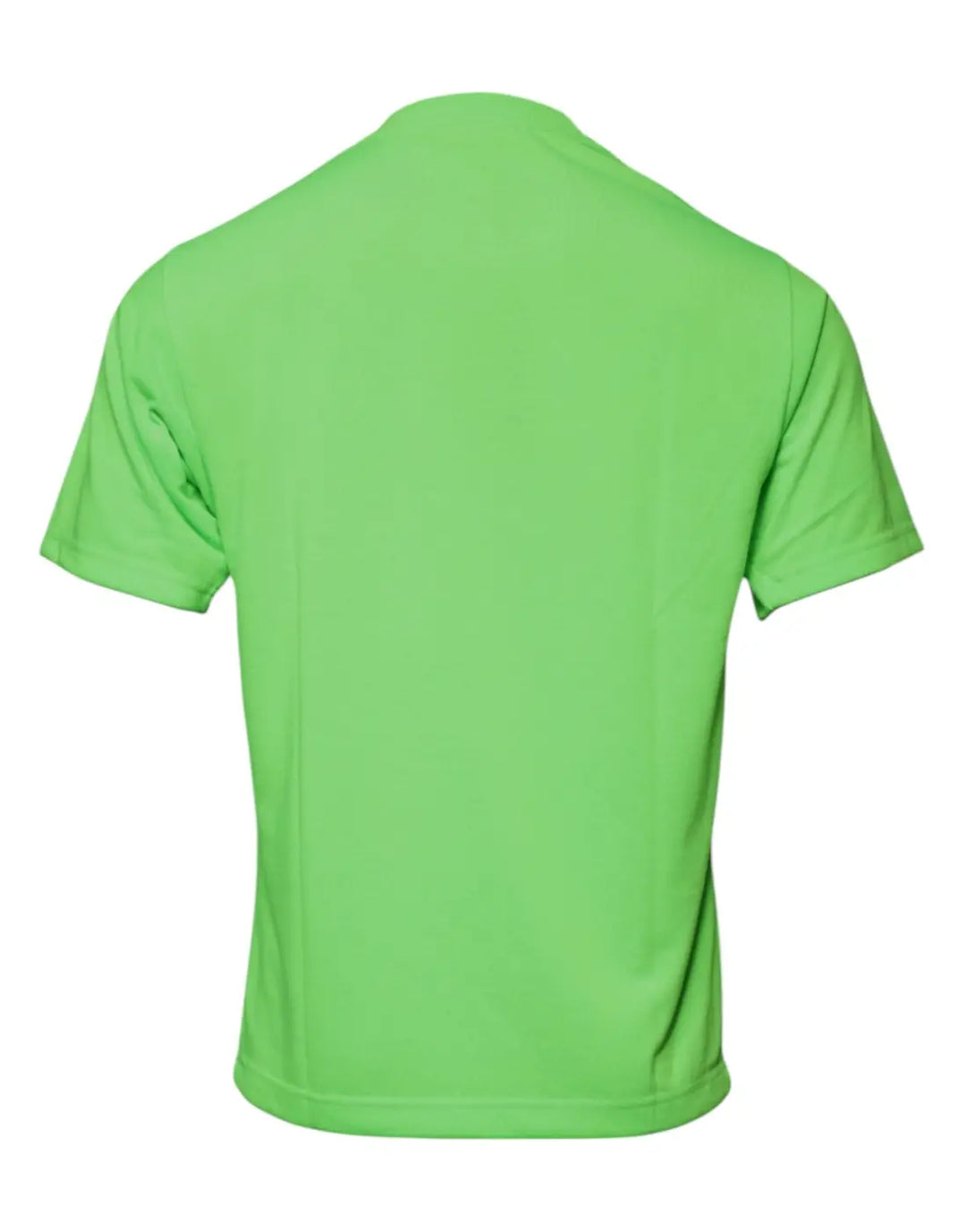 Dolce &amp; Gabbana Green Logo Polyester Crew Neck T-shirt