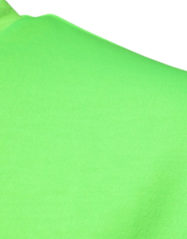 Dolce &amp; Gabbana Green Logo Polyester Crew Neck T-shirt