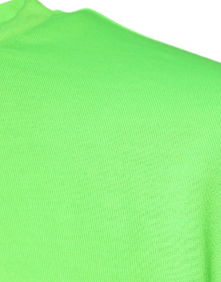 Dolce &amp; Gabbana Green Logo Polyester Crew Neck T-shirt
