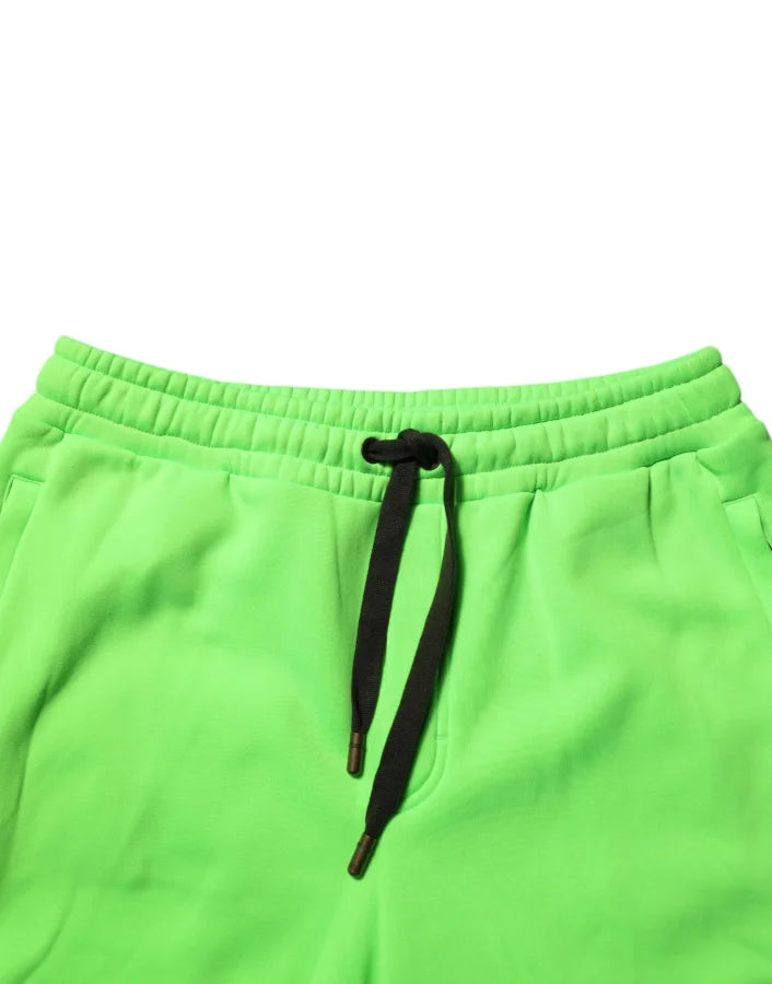 Dolce &amp; Gabbana Green Patchwork Cargo Bermuda Men Shorts