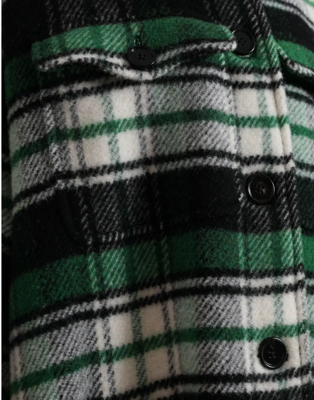 Dolce &amp; Gabbana Green Plaid Long Sleeve Casual Coat Jacket