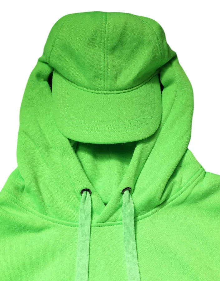 Dolce &amp; Gabbana Green Polyester Hooded Sportswear Vest Sweater