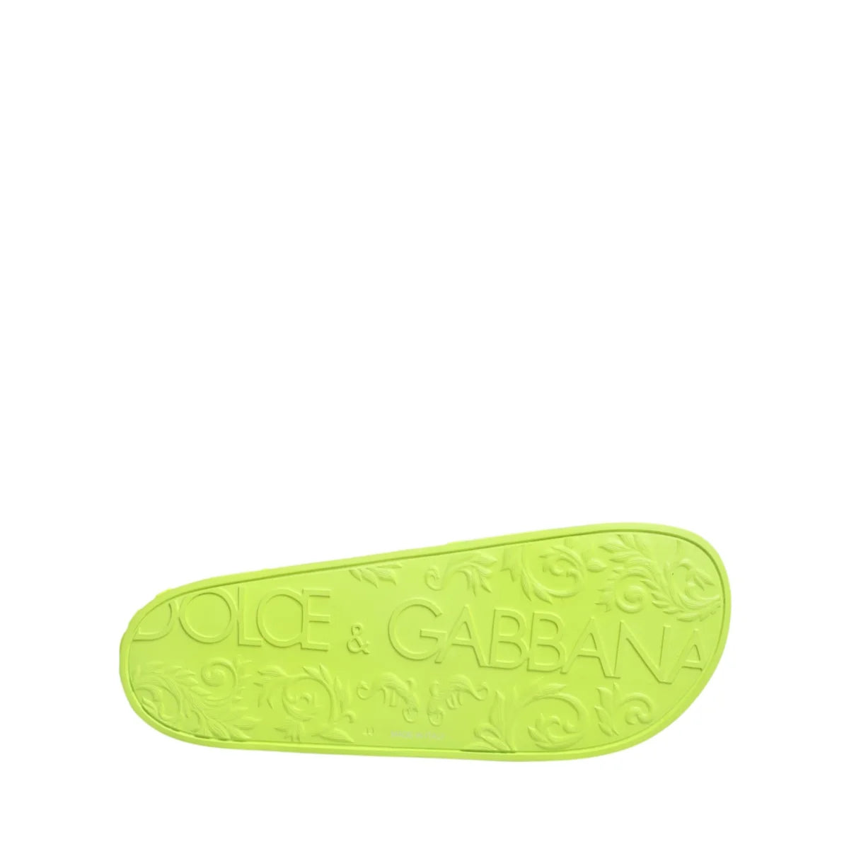 Dolce & Gabbana Green Rubber Slides for Effortless Style and Comfort