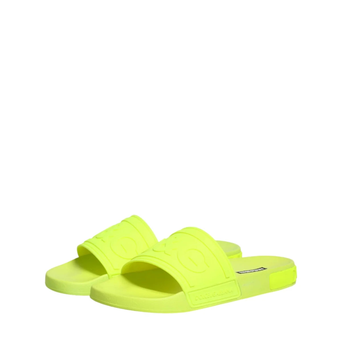 Dolce & Gabbana Green Rubber Slides for Effortless Style and Comfort