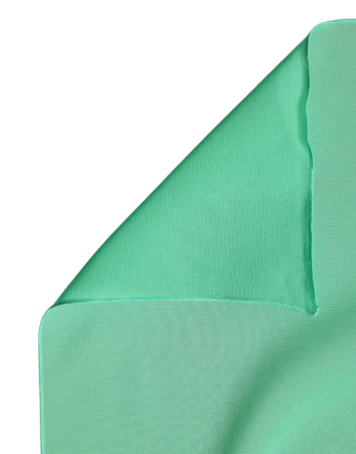 Dolce &amp; Gabbana Green Silk Neck Wrap Shawl Stole 200cm x 64cm Scarf