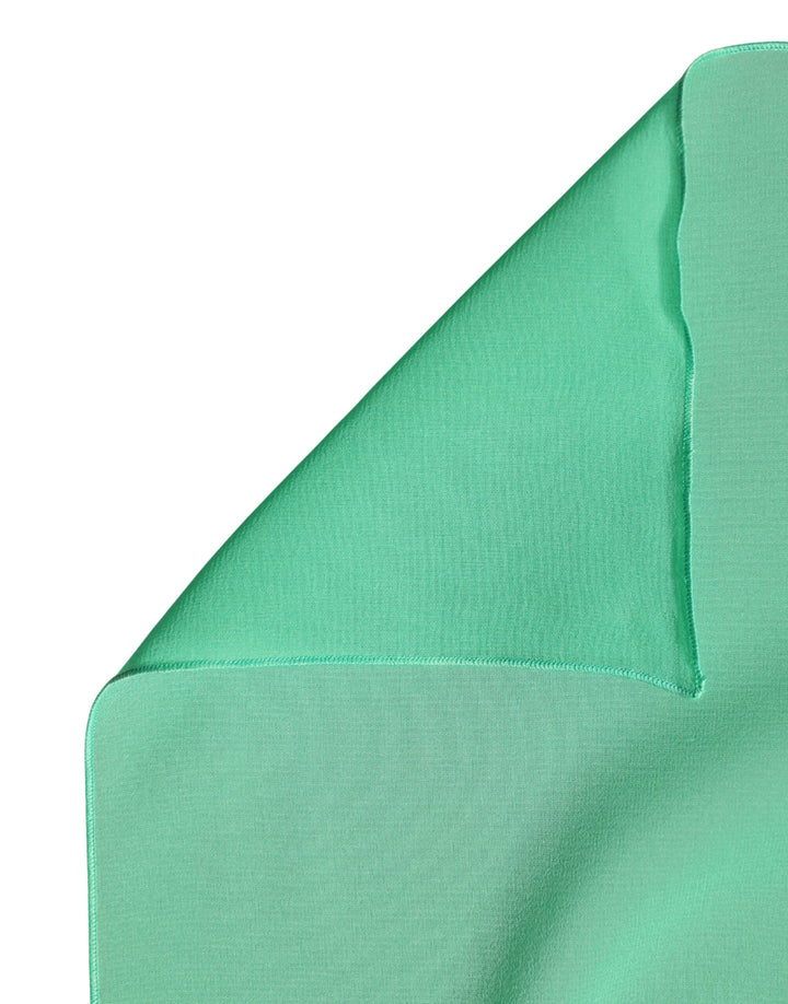 Dolce &amp; Gabbana Green Silk Neck Wrap Shawl Stole 200cm x 64cm Scarf