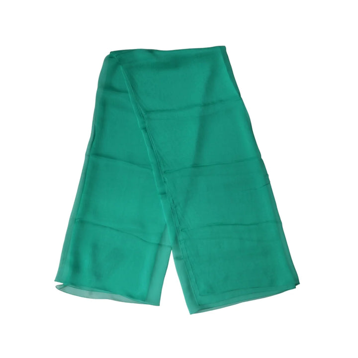 Dolce &amp; Gabbana Green Stole Silk Neck Wrap Shawl Scarf