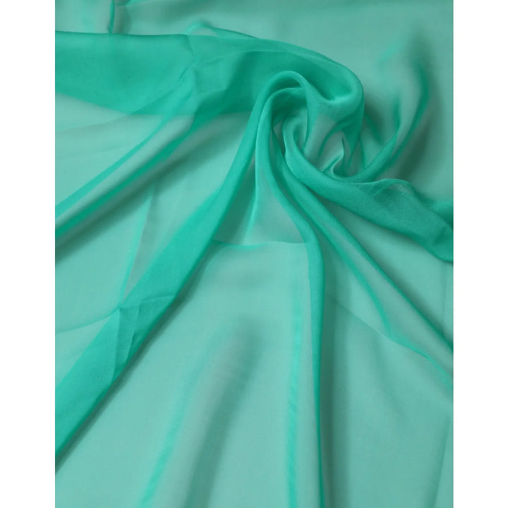 Dolce &amp; Gabbana Green Stole Silk Neck Wrap Shawl Scarf