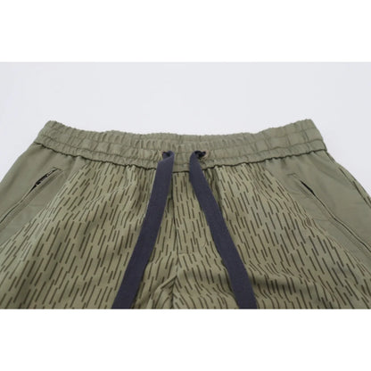 Dolce & Gabbana Green Striped Cargo Zipper Leg Men Trouser Pants