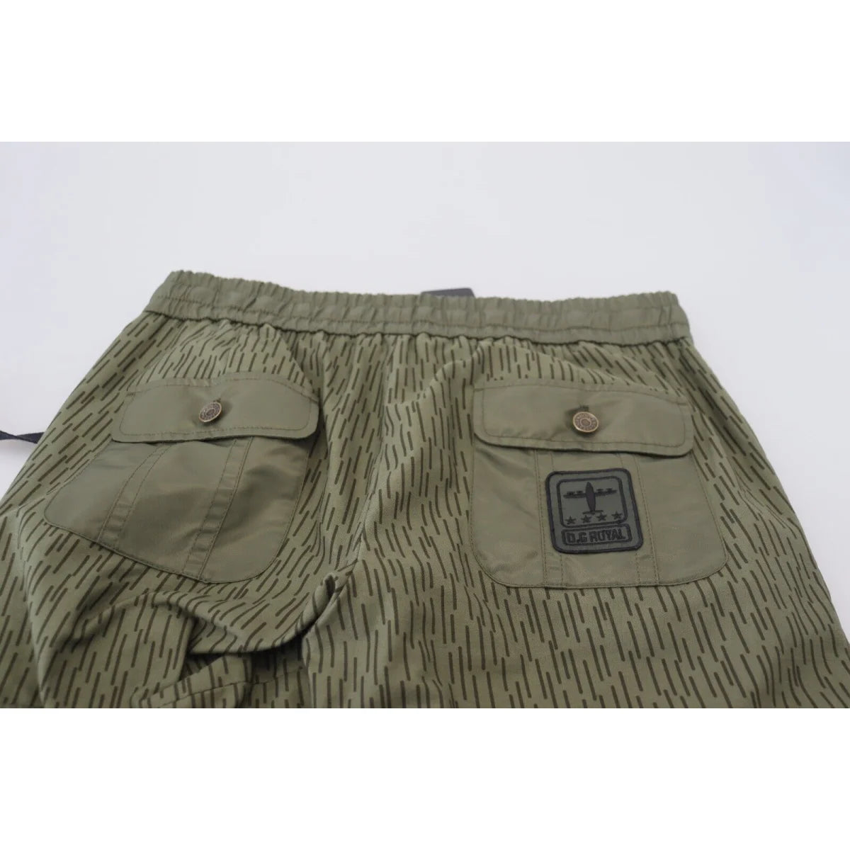 Dolce & Gabbana Green Striped Cargo Zipper Leg Men Trouser Pants