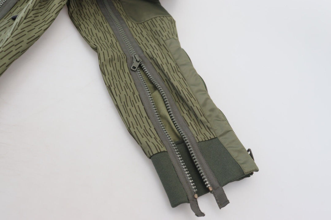 Dolce &amp; Gabbana Green Striped Cargo Zipper Leg Men Trouser Pants