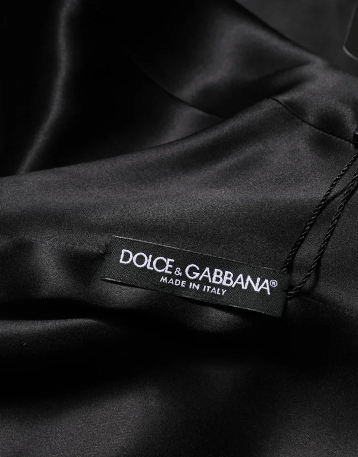 Dolce &amp; Gabbana Green Viscose Acetate Mini Long Sleeve Dress