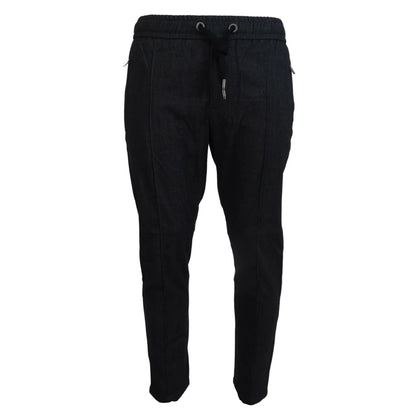 Dolce & Gabbana Grey Cotton Tapered Pants