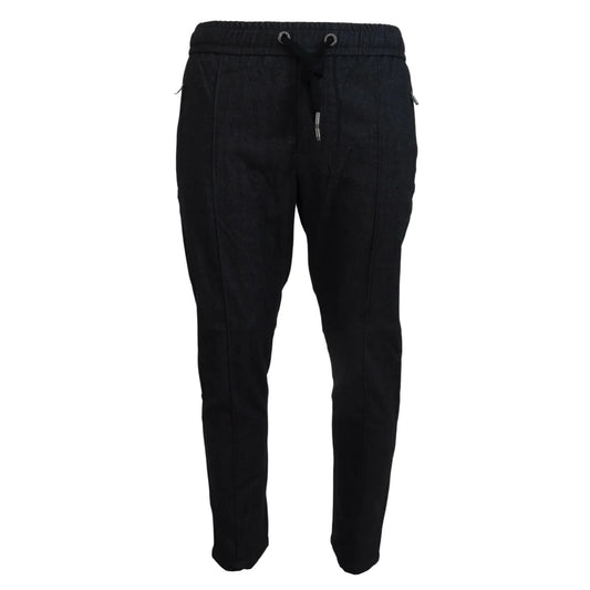 Dolce & Gabbana Grey Cotton Tapered Pants
