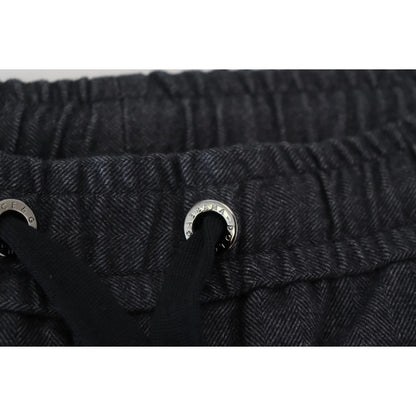 Dolce & Gabbana Grey Cotton Tapered Pants