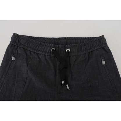 Dolce & Gabbana Grey Cotton Tapered Pants