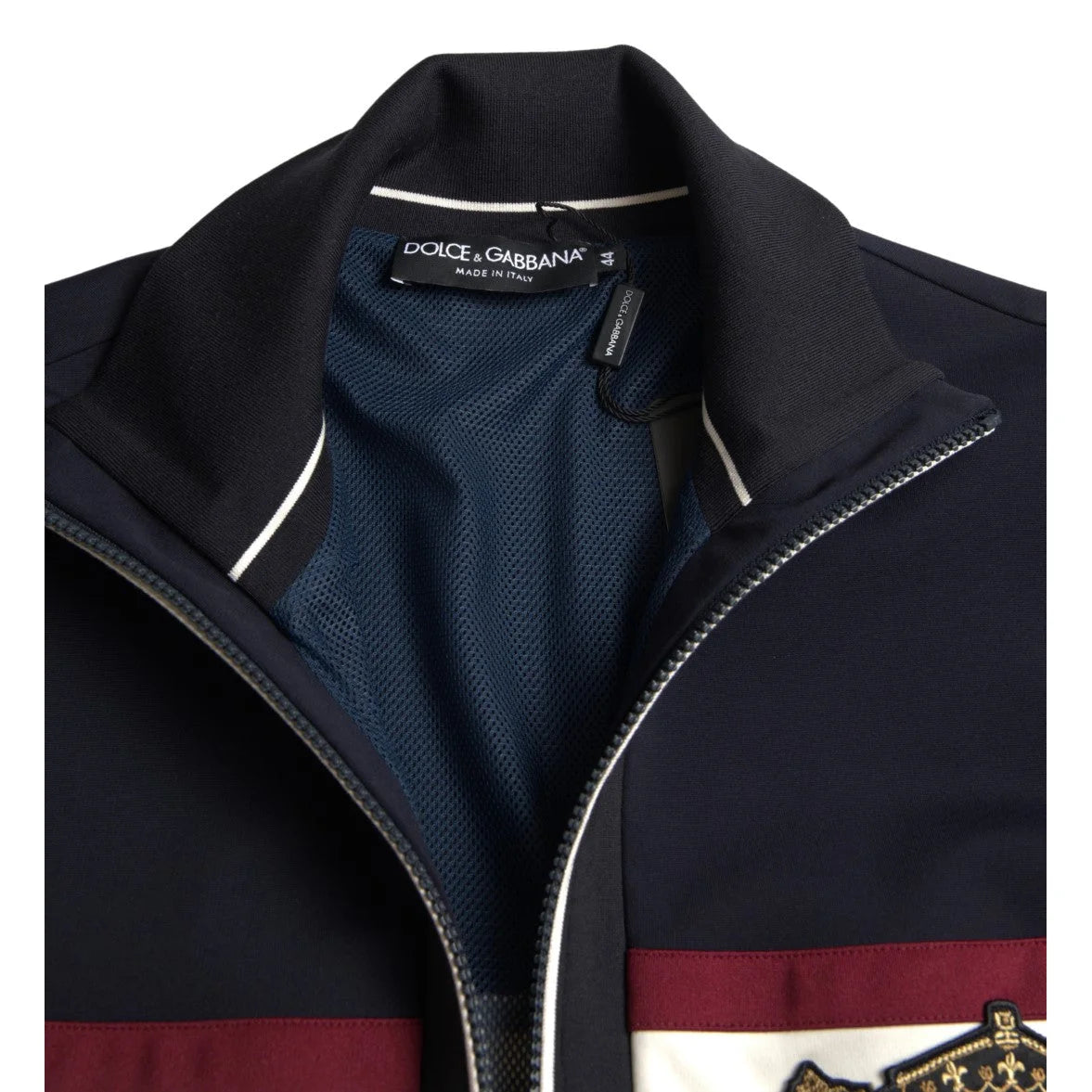 Dolce Gabbana Heraldic Shield Zip Cardigan Sweater &
