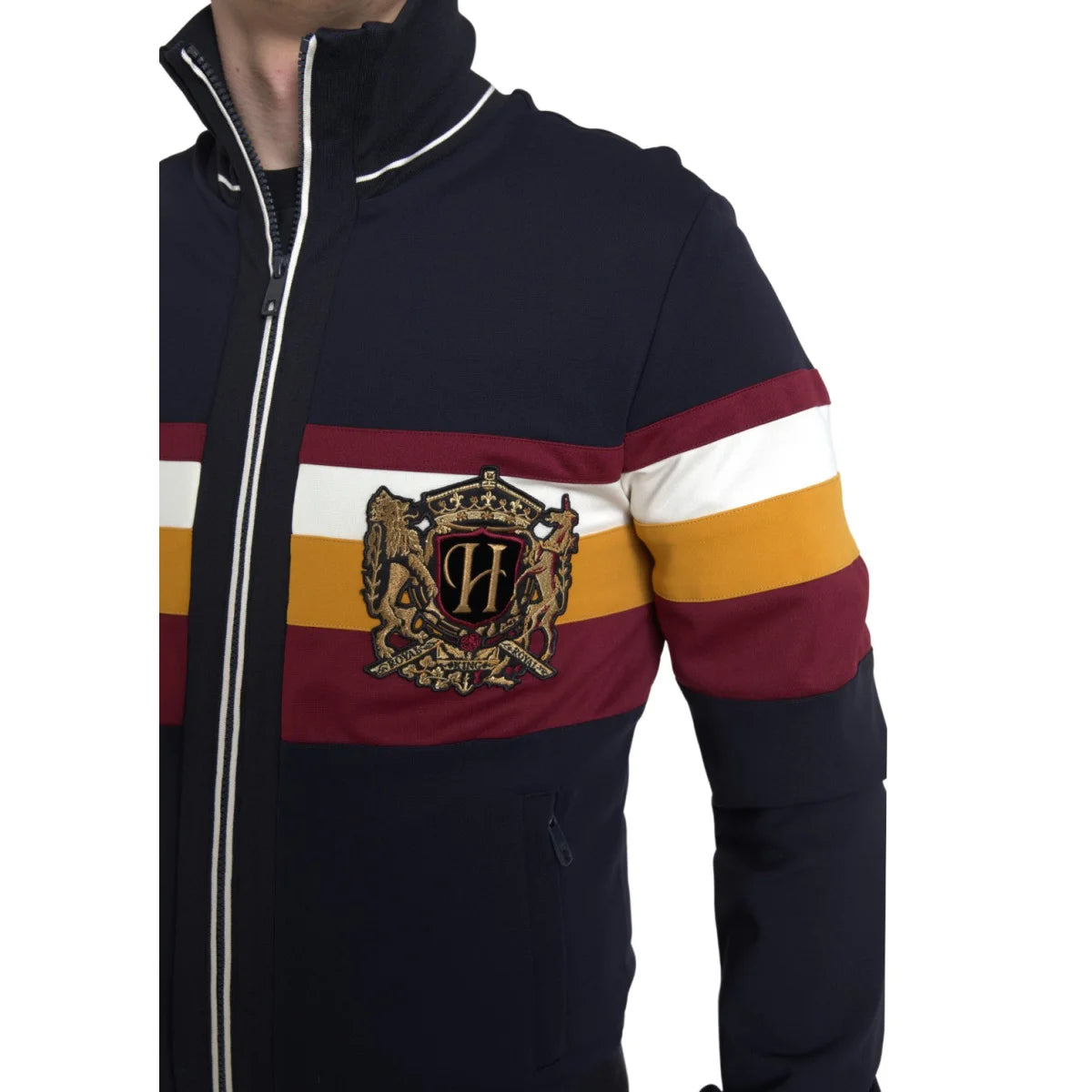 Dolce Gabbana Heraldic Shield Zip Cardigan Sweater &