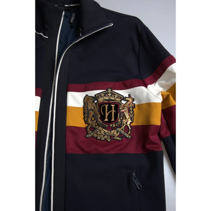 Dolce Gabbana Heraldic Shield Zip Cardigan Sweater &