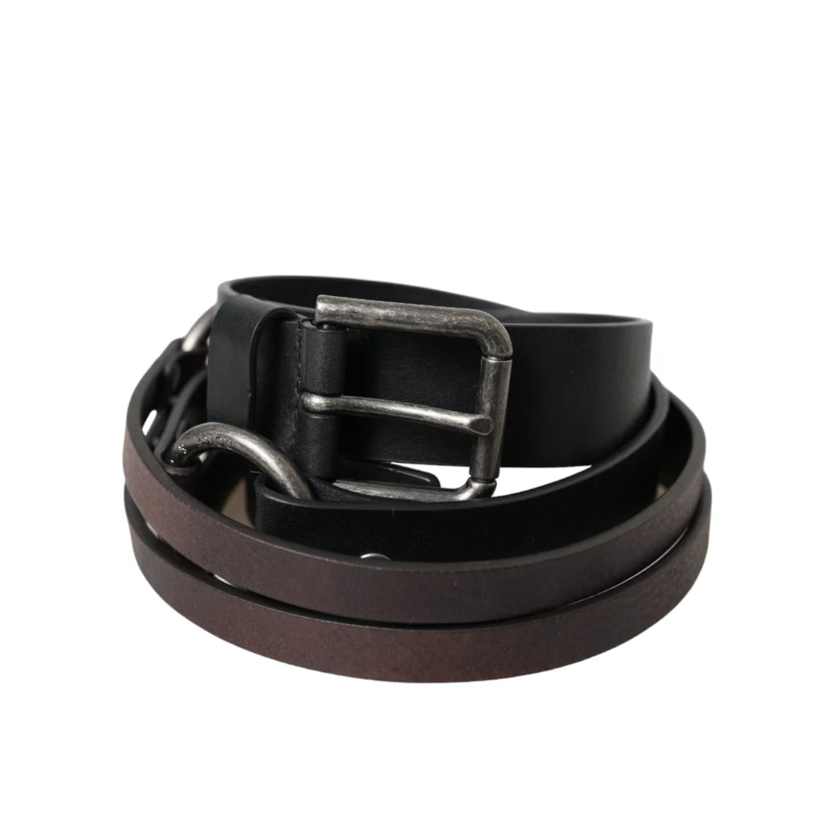 Dolce & Gabbana High-Quality Leather Belt with Metal Buckle Closure