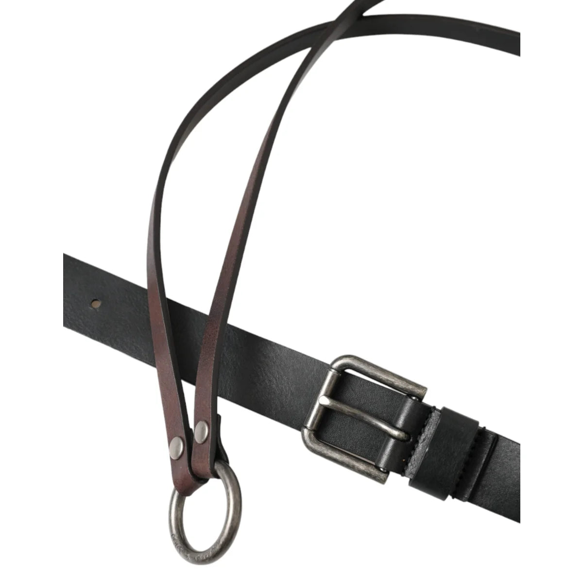 Dolce & Gabbana High-Quality Leather Belt with Metal Buckle Closure