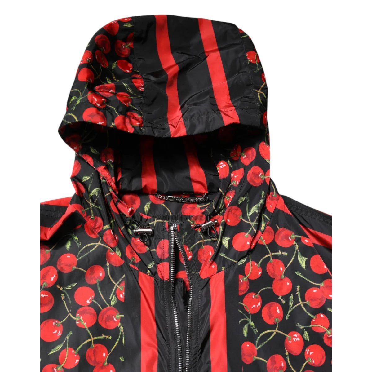 Dolce Gabbana Hooded Windbreaker Jacket Steal with Full Zip Closure &