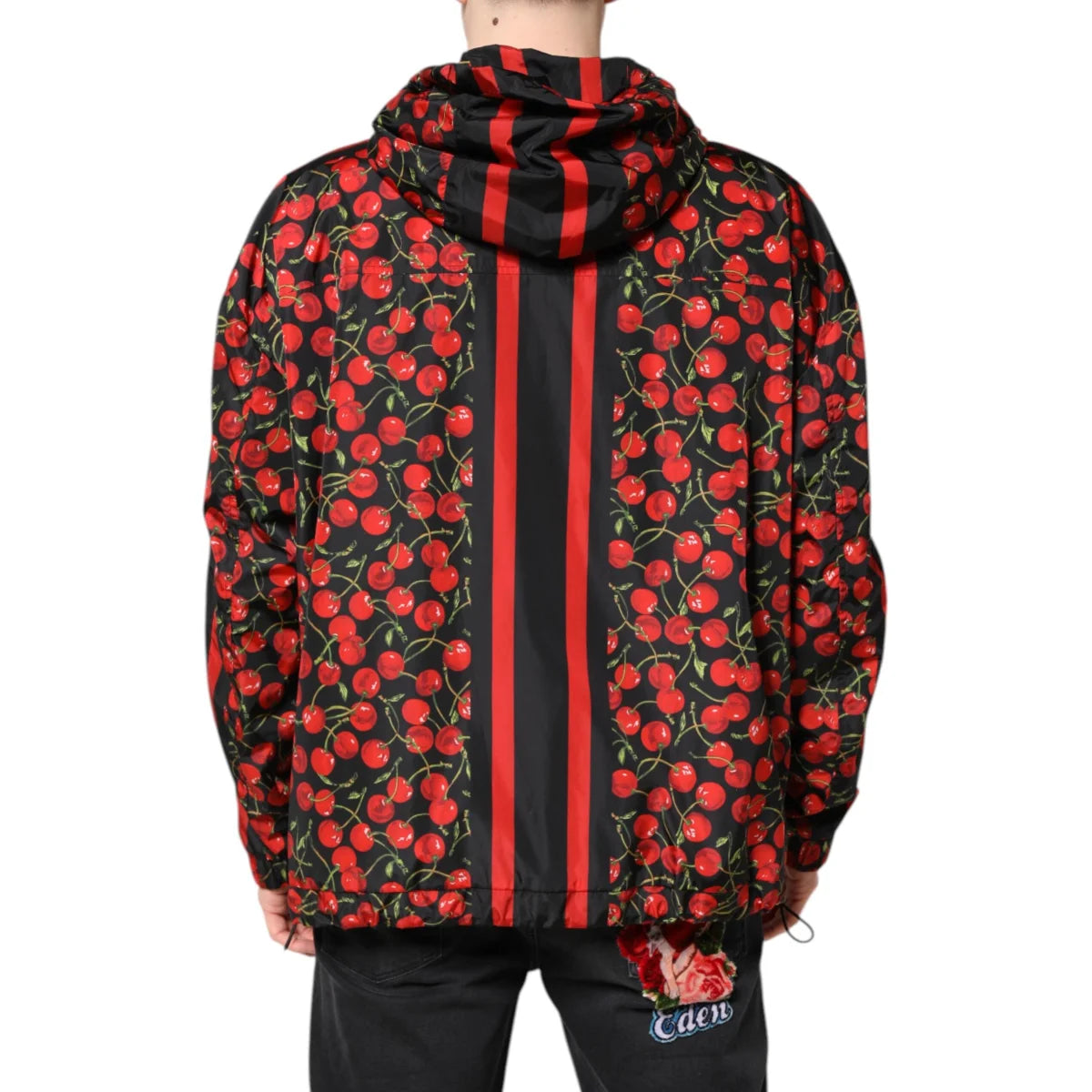 Dolce Gabbana Hooded Windbreaker Jacket Steal with Full Zip Closure &