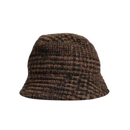 Dolce Gabbana Houndstooth Bucket Hat for Men Stylish Designer Accessory &