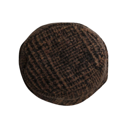 Dolce Gabbana Houndstooth Bucket Hat for Men Stylish Designer Accessory &
