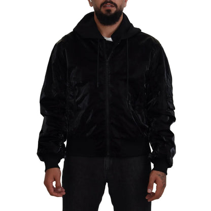 Dolce & Gabbana Iconic Bomber Hooded Jacket 100 Percent Authentic