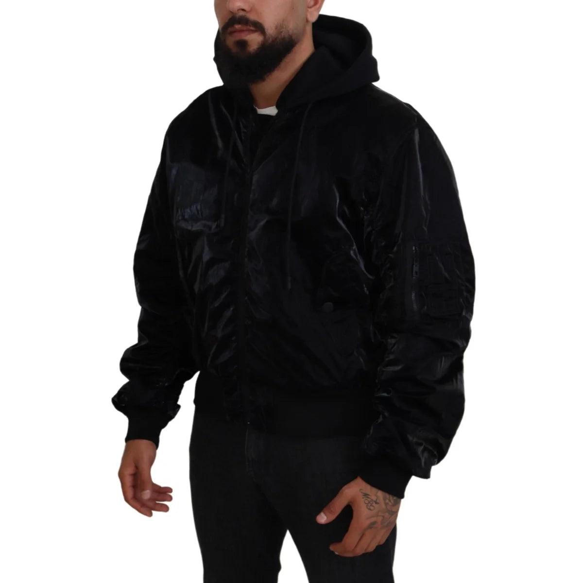 Dolce & Gabbana Iconic Bomber Hooded Jacket 100 Percent Authentic