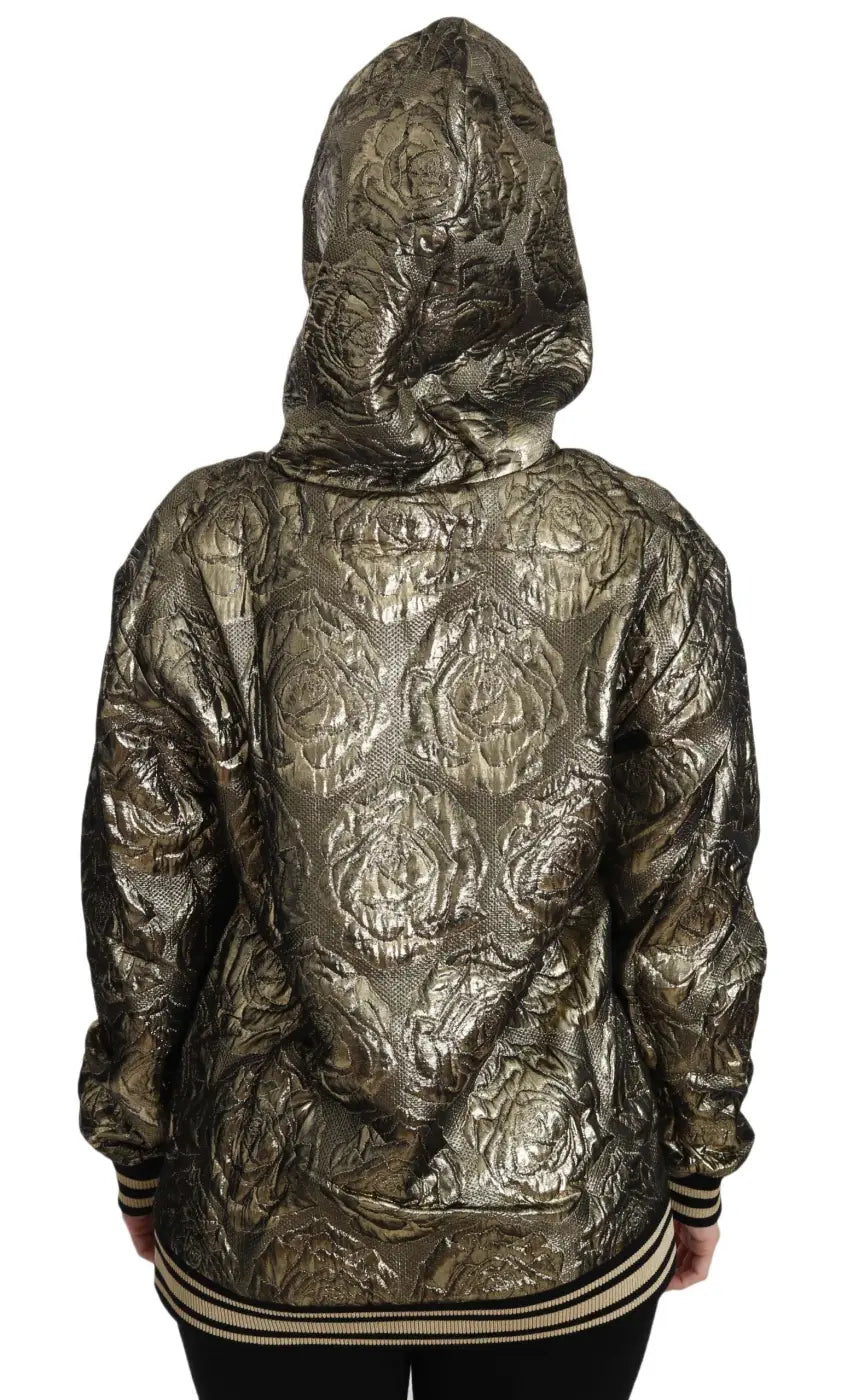 Dolce &amp; Gabbana Im the Queen Jaquard Gold Sweatshirt Hoodie