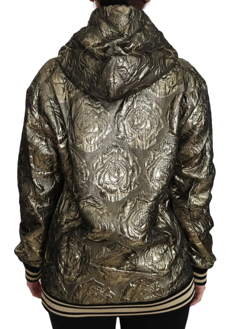 Dolce &amp; Gabbana Im the Queen Jaquard Gold Sweatshirt Hoodie