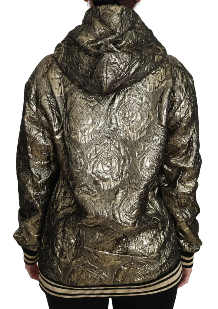 Dolce &amp; Gabbana Im the Queen Jaquard Gold Sweatshirt Hoodie