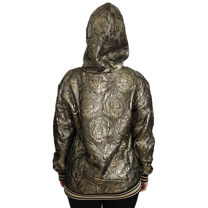 Dolce & Gabbana Im The Queen Jaquard Gold Sweatshirt Hoodie