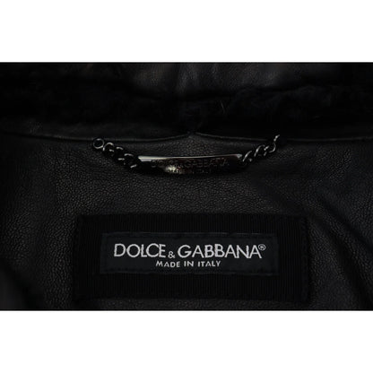 Dolce & Gabbana Italian Luxury Dress Jacket Leather Style
