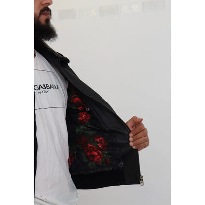 Dolce & Gabbana Italian Luxury Dress Jacket Leather Style