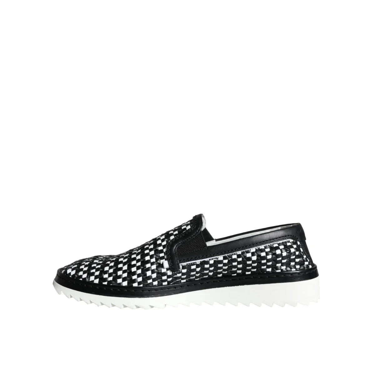 Dolce & Gabbana Italian Luxury Leather Woven Loafers