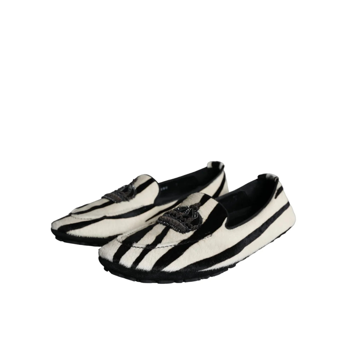 Dolce & Gabbana Italian Style Calf Fur Dress Loafers for Men