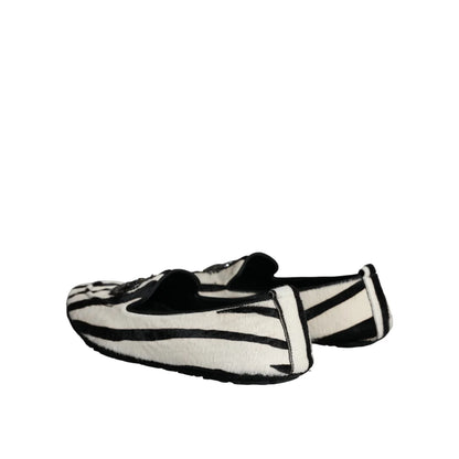 Dolce & Gabbana Italian Style Calf Fur Dress Loafers for Men