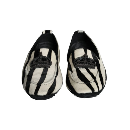 Dolce & Gabbana Italian Style Calf Fur Dress Loafers for Men