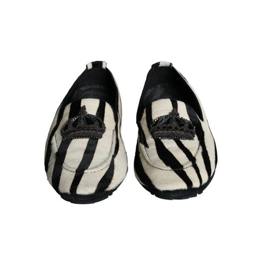 Dolce & Gabbana Italian Style Calf Fur Dress Loafers for Men