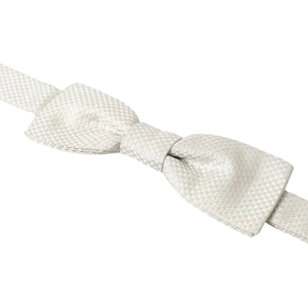 Dolce & Gabbana Ivory Silk Bow Tie Exclusive Luxury